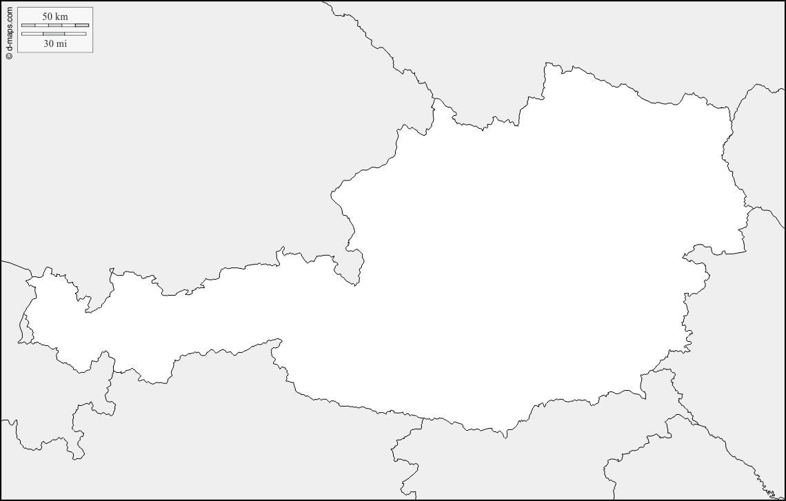 карта Австрии карта наброски