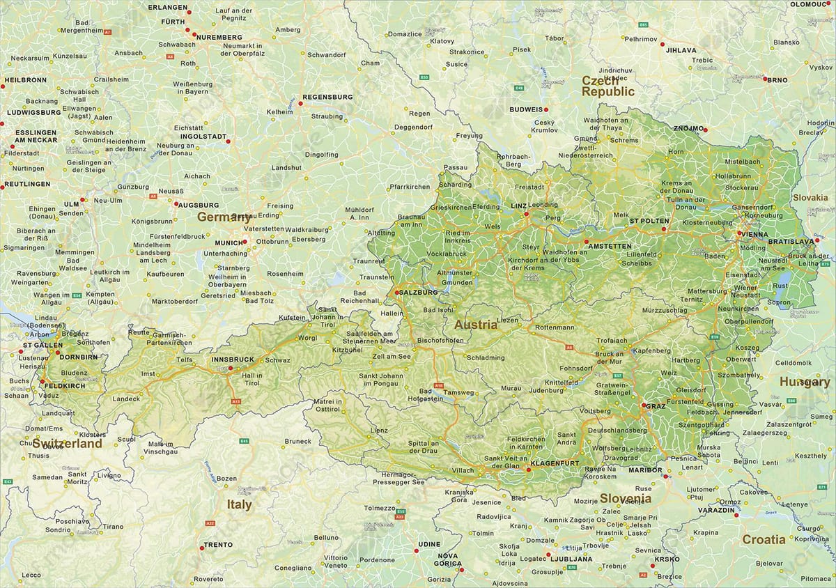 карта Брук Австрия