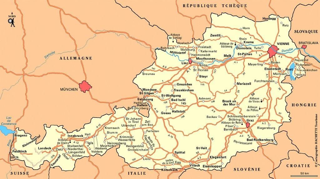 карта Вена Австрия