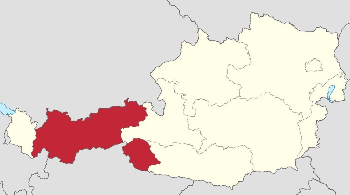 Австрия Тироль карта