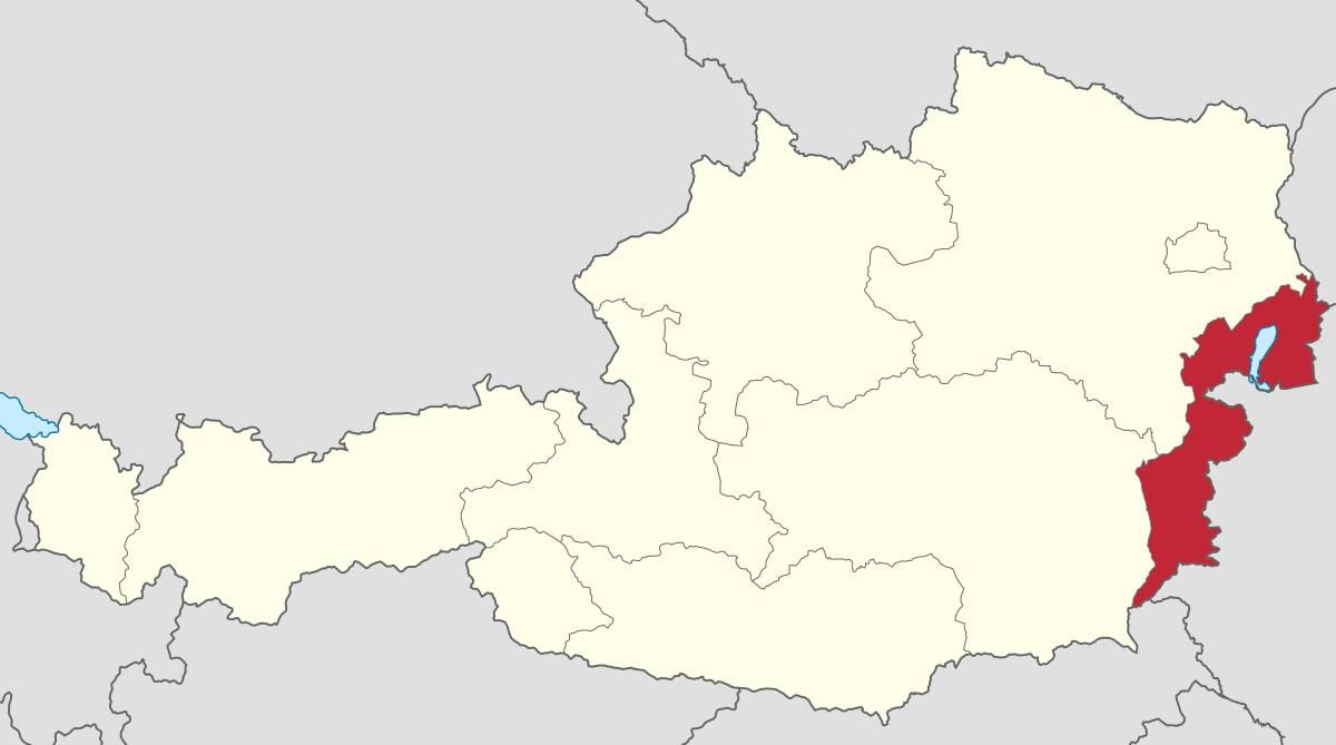 карта бургенланд Австрия