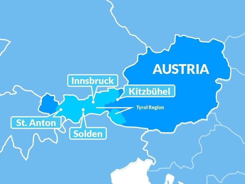 карта карта тироля Австрия
