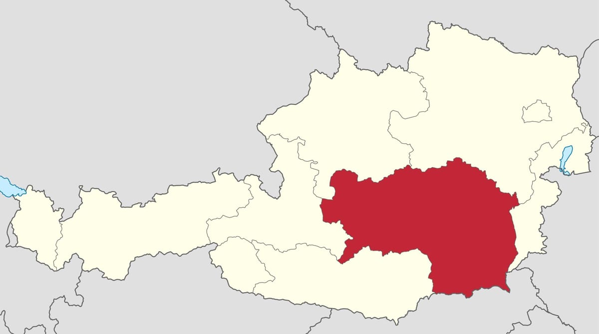 карта штирия Австрия
