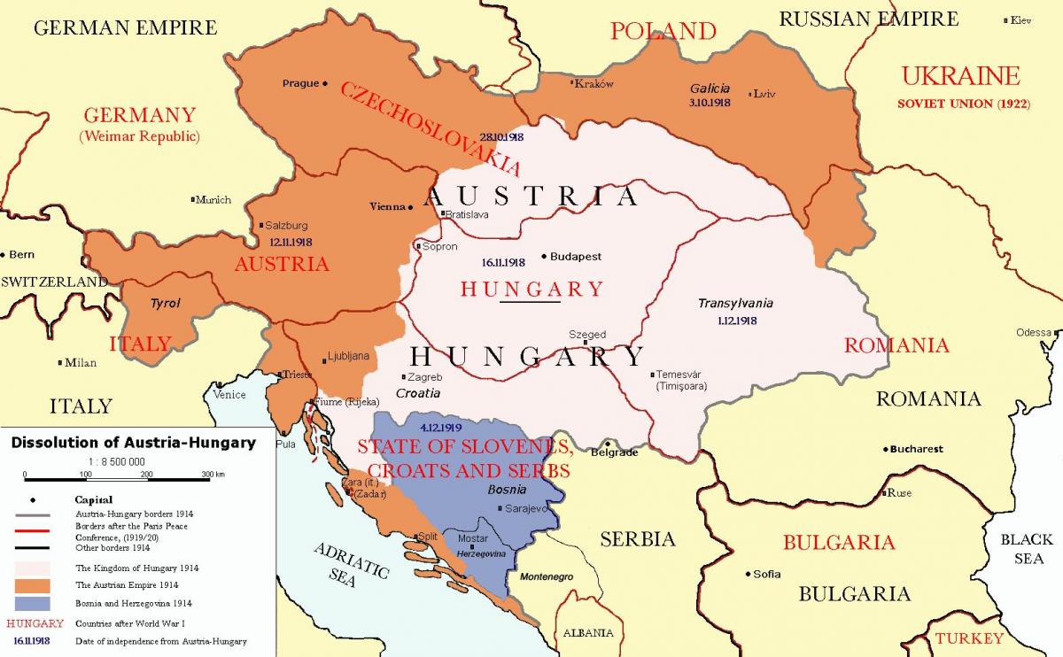Австрия Венгрия карта 1900