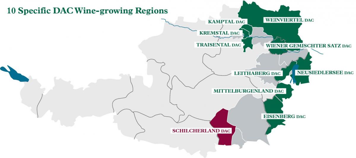 австрийские винодельческие регионы карте