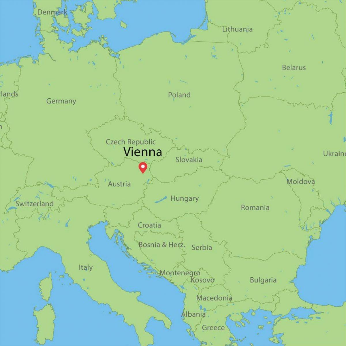 карта вены Австрия и окрестностях