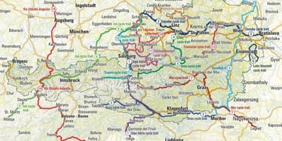 Карта Австрии Велоспорт