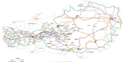 Карта Австрии виньетка