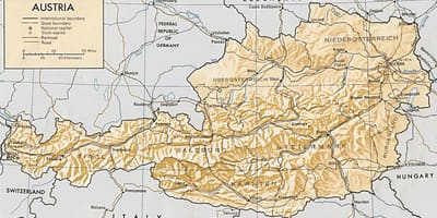 Австрия географическая карта
