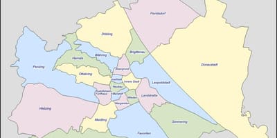 Карта вены Австрия район 