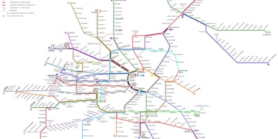 Вене Австрии на карте метро