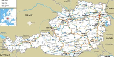 Карта австрийской маршрут