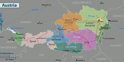 Австрия достопримечательности карта