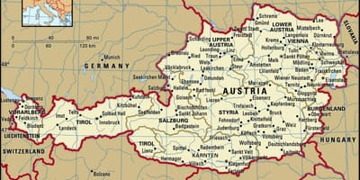 Карта замки в Австрии