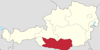 Карта каринтии Австрия 