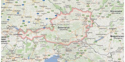 Австрийской границы карте