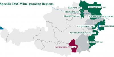 Австрийские винодельческие регионы карте