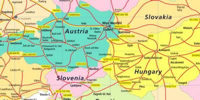 Австрия железнодорожных карте