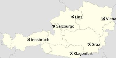 Аэропорты Австрии на карте